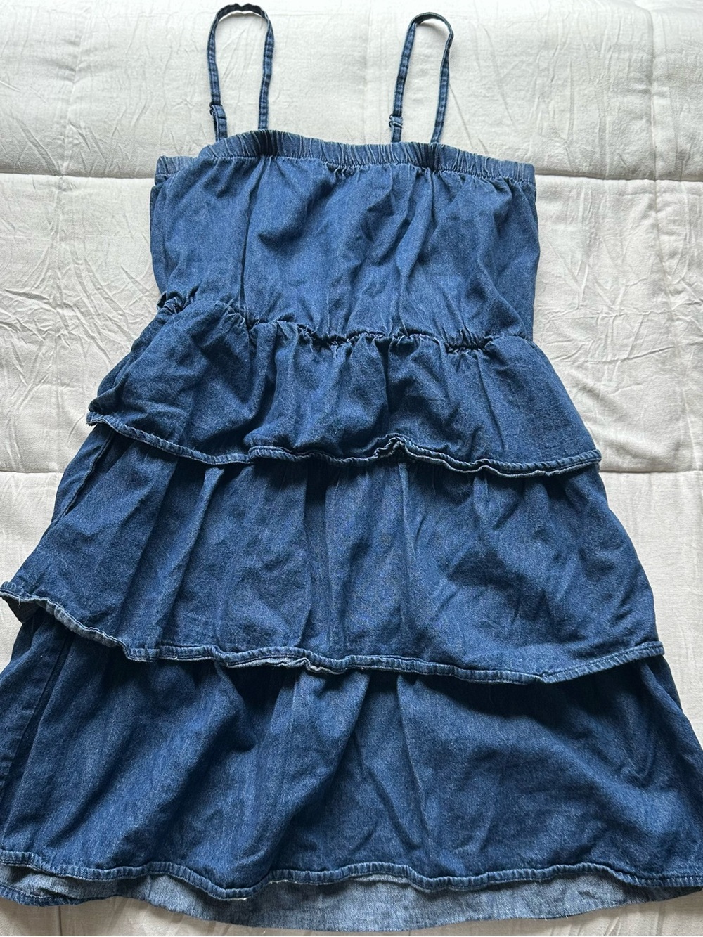 Chesley Denim Tiered Sundress - Blue
